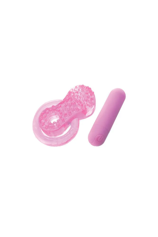 Adam & Eve - Rechargeable Couples Cock Ring - Pink - Image 2
