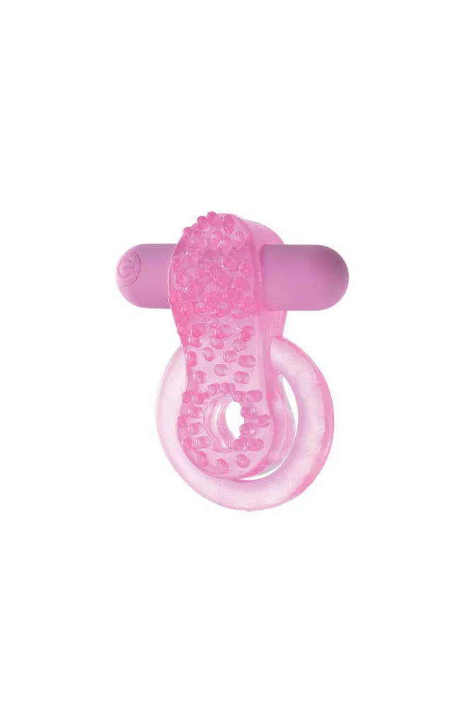 Adam & Eve - Rechargeable Couples Cock Ring - Pink - Image 4