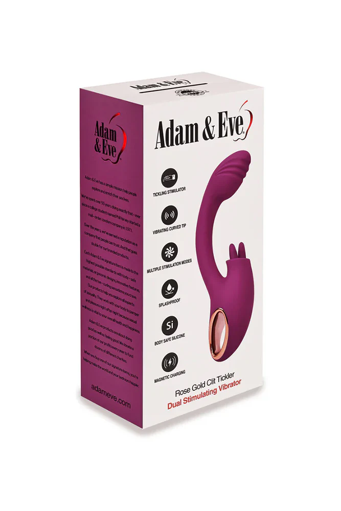 Adam & Eve - Rose Gold Clit Tickler Dual Stimulating Vibrator - Image 6