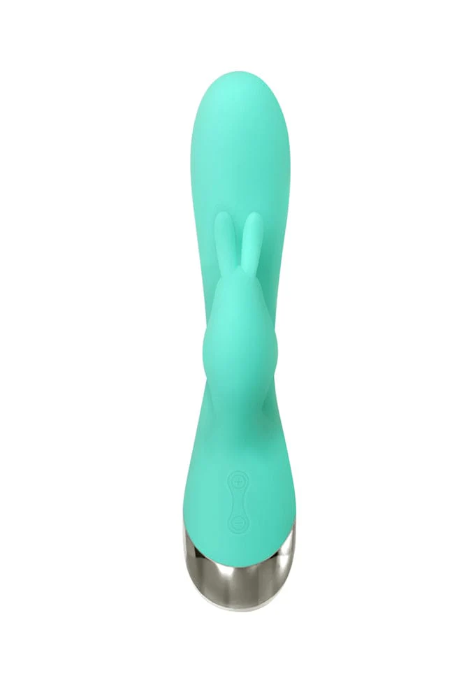Adam & Eve - Silicone Rechargeable Bunny - Teal - Image 2