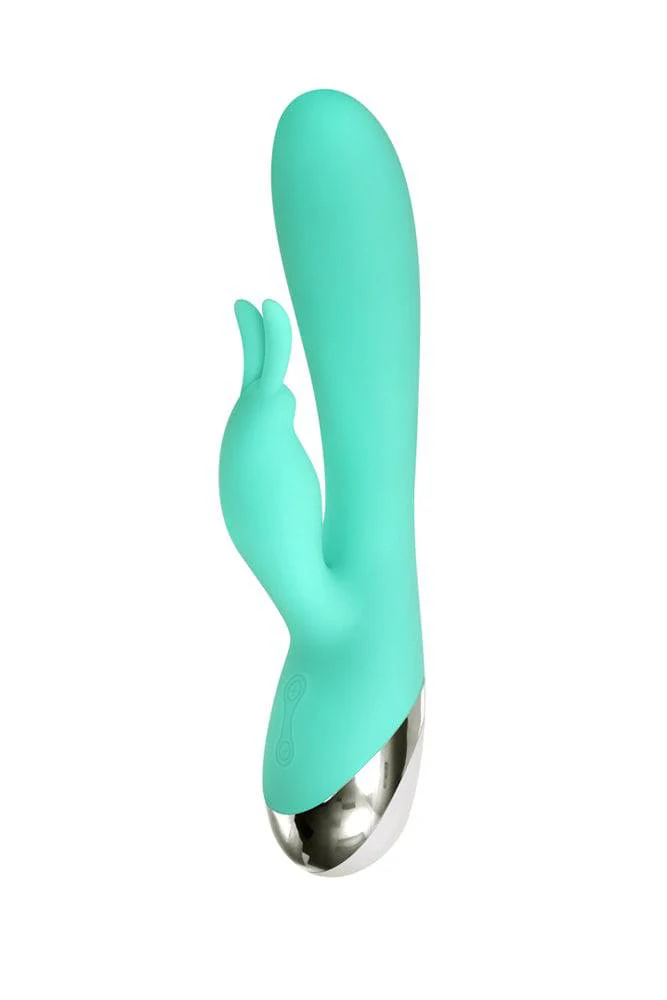 Adam & Eve - Silicone Rechargeable Bunny - Teal - Image 3