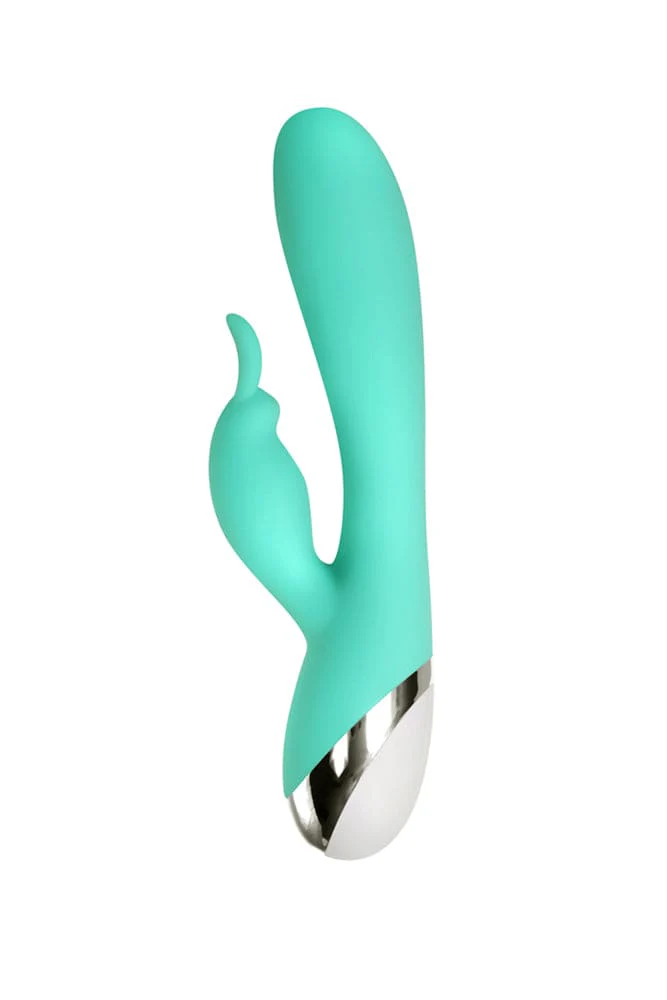 Adam & Eve - Silicone Rechargeable Bunny - Teal - Image 4