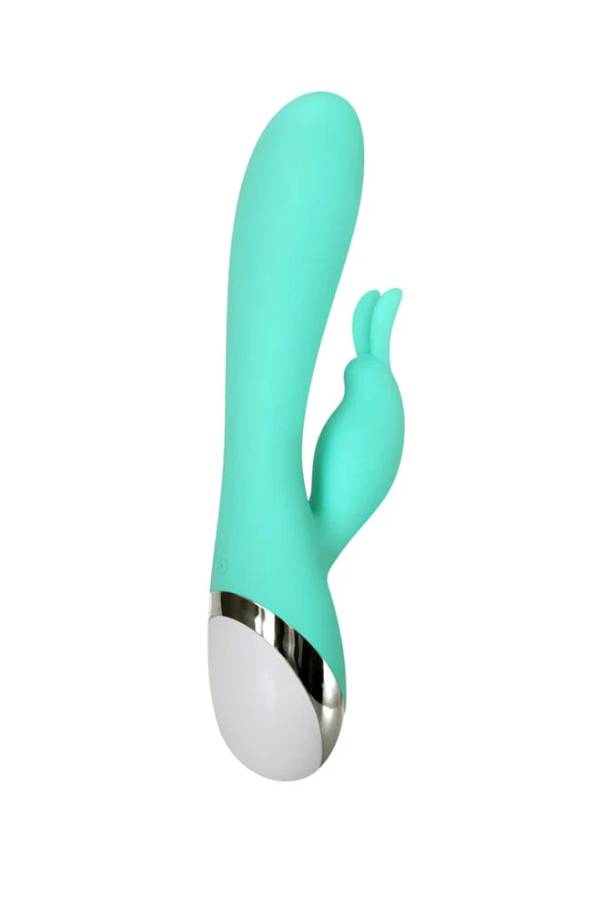 Adam & Eve - Silicone Rechargeable Bunny - Teal - Image 5