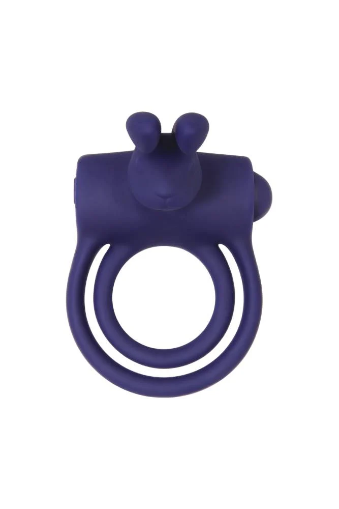 Adam & Eve - Silicone Remote Controlled Rabbit Cock Ring - Purple - Image 4