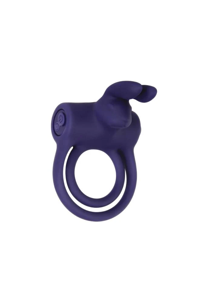 Adam & Eve - Silicone Remote Controlled Rabbit Cock Ring - Purple - Image 7
