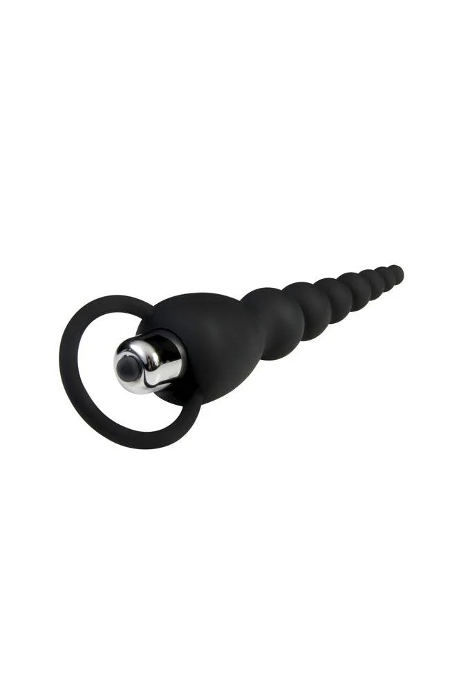 Adam & Eve - Vibrating Silicone Anal Beads - Black - Image 2
