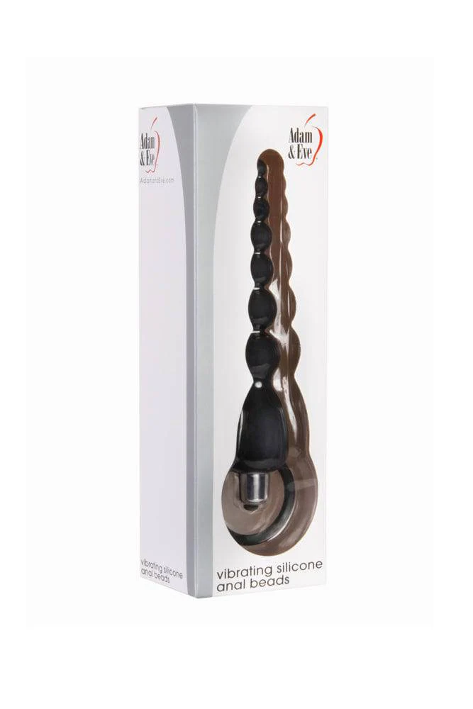 Adam & Eve - Vibrating Silicone Anal Beads - Black - Image 5