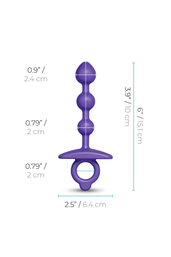 b-Vibe - Butties - Zip Beaded Silicone Anal Plug - Image 6