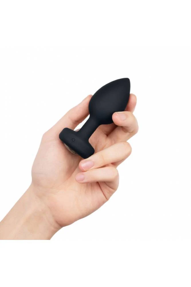 B-Vibe - Remote Control Vibrating Jewel Butt Plug - M/L - Black - Image 4