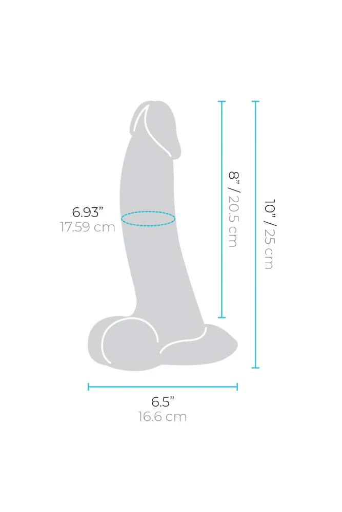 b-Vibe - Slipskin Curvy Realistic 10" Silicone Dildo - Image 5