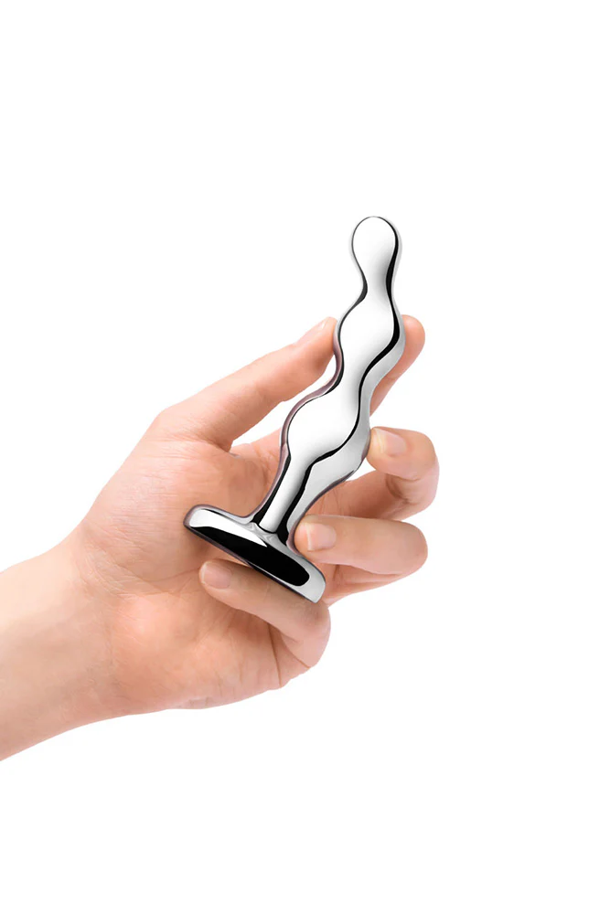 b-Vibe - Stainless Steel Anal Beads - Silver - Image 3