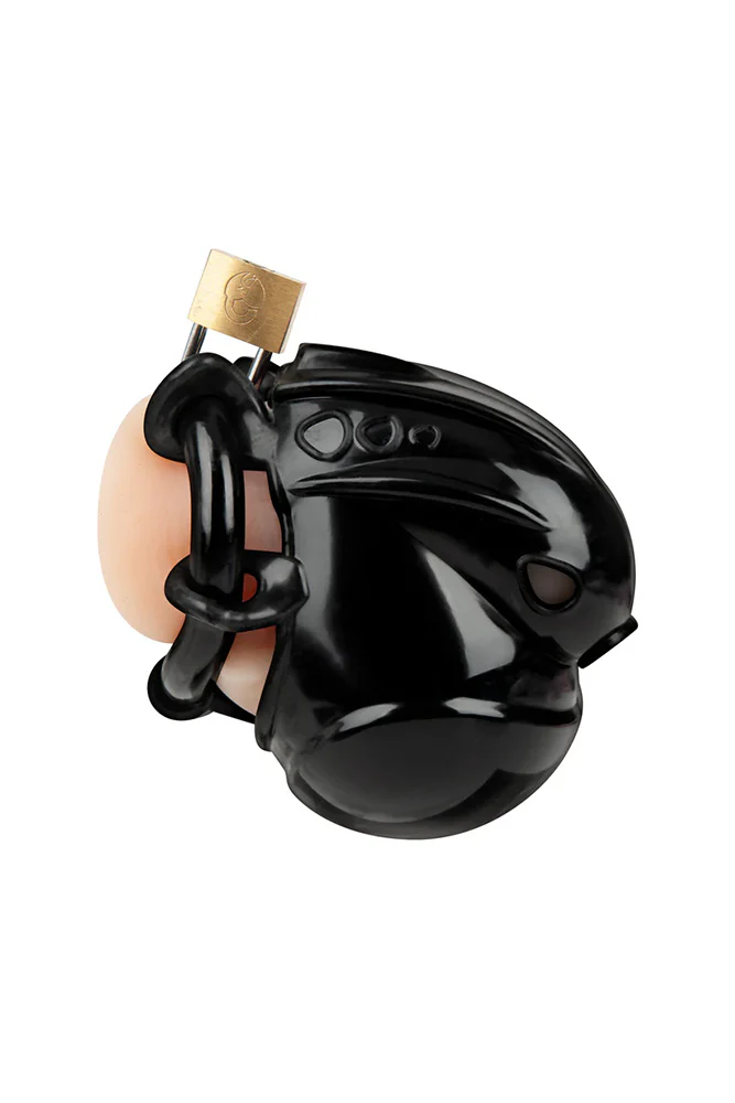 Blue Line - Full Restraint Silicone Cock & Balls Chastity Device - Image 4