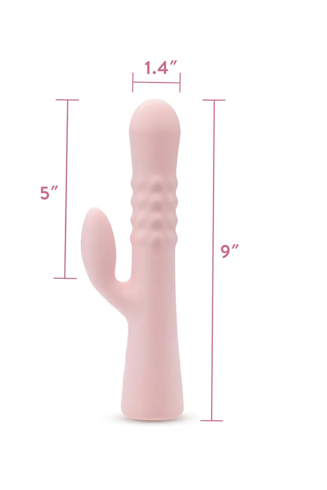 Blush Novelties - Jaymie Rabbit Vibrator With Pulsating Shaft - Pink - Image 6