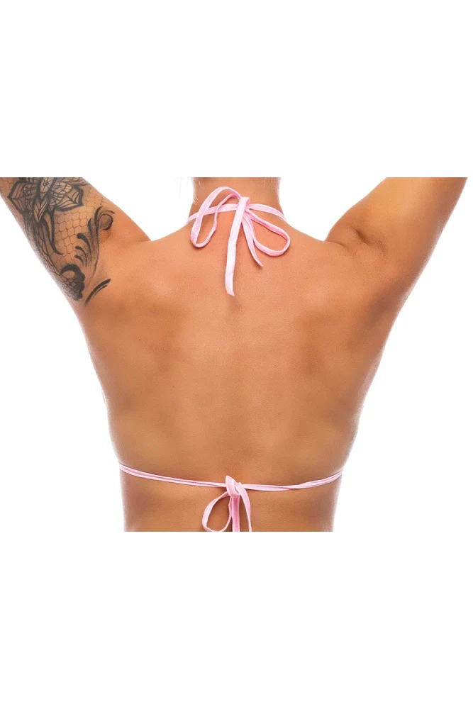 Bodyzone - Skinny Triangle Tie Up Bikini Top - 1646 - Assorted Colors - Image 10