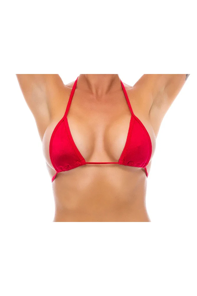 Bodyzone - Skinny Triangle Tie Up Bikini Top - 1646 - Assorted Colors - Image 11