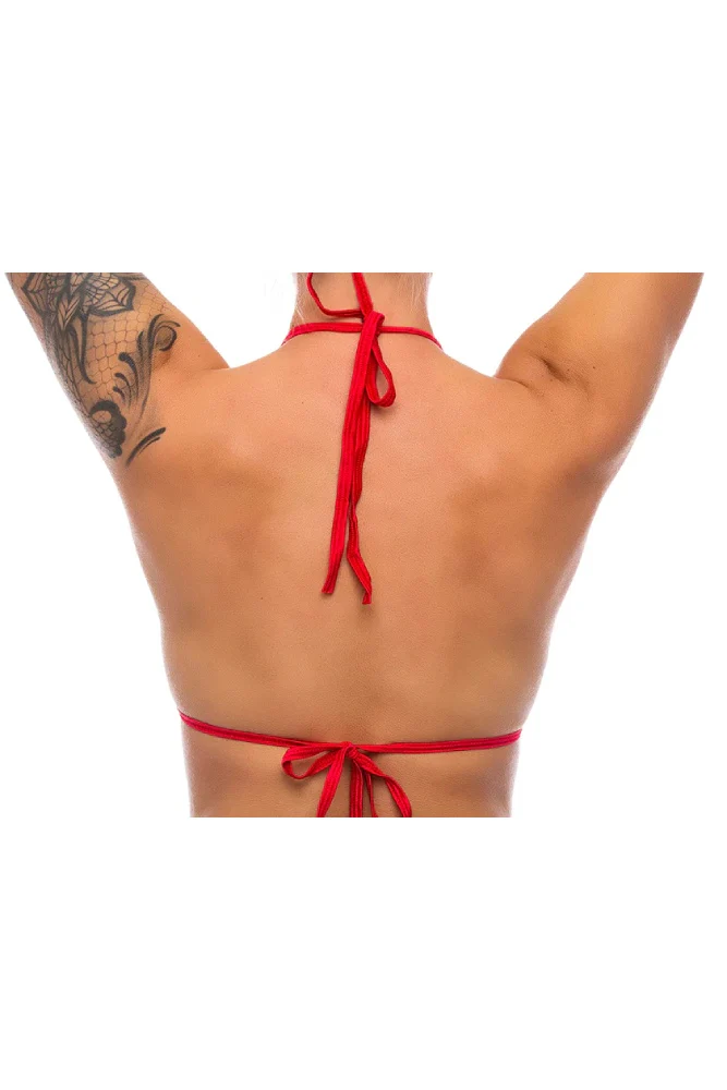 Bodyzone - Skinny Triangle Tie Up Bikini Top - 1646 - Assorted Colors - Image 12