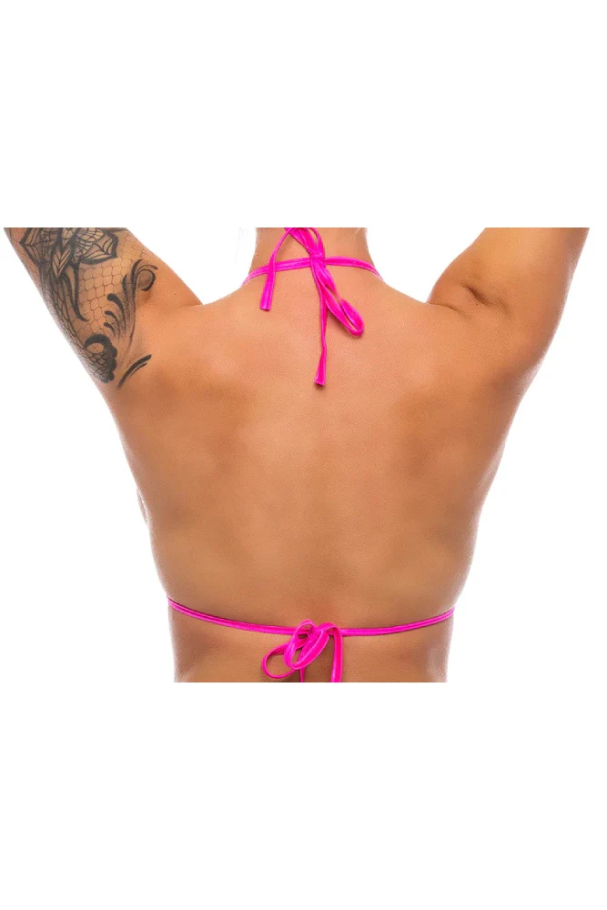 Bodyzone - Skinny Triangle Tie Up Bikini Top - 1646 - Assorted Colors - Image 2