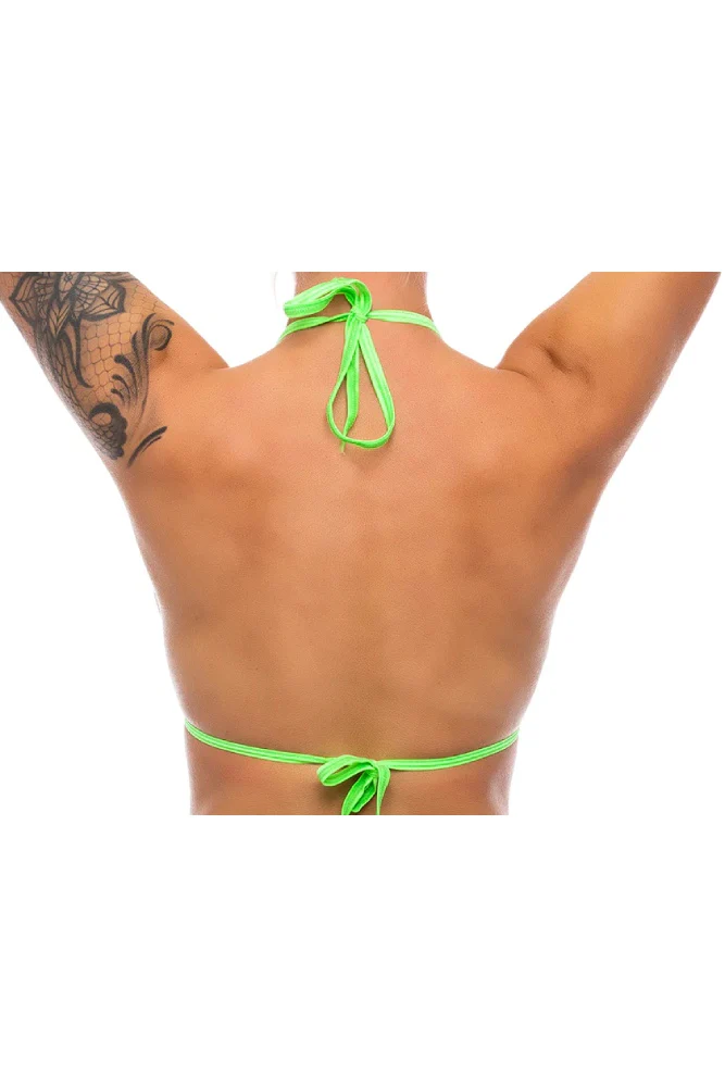 Bodyzone - Skinny Triangle Tie Up Bikini Top - 1646 - Assorted Colors - Image 7