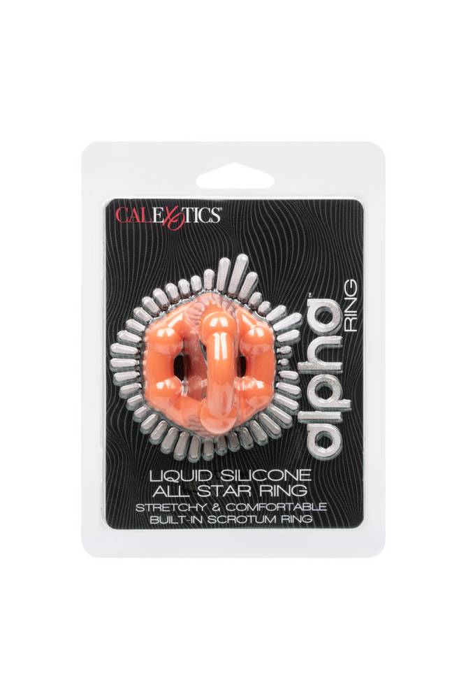 Cal Exotics - Alpha - Liquid Silicone All Star Ring - Orange - Image 6