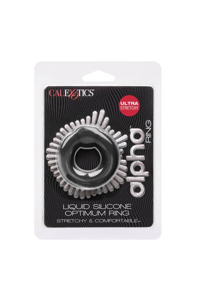 Cal Exotics - Alpha - Liquid Silicone Optimum Ring - Black - Image 5