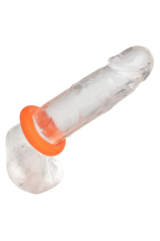 Cal Exotics - Alpha - Liquid Silicone Prolong Large Cock Ring - Orange - Image 2