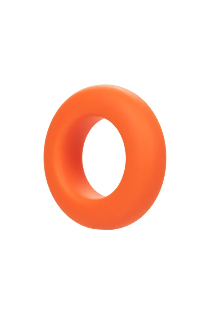 Cal Exotics - Alpha - Liquid Silicone Prolong Large Cock Ring - Orange - Image 5