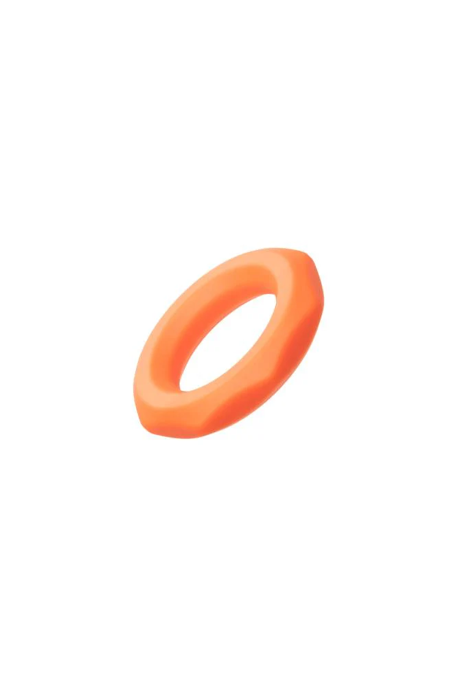 Cal Exotics - Alpha - Liquid Silicone Sexagon Ring - Orange - Image 2