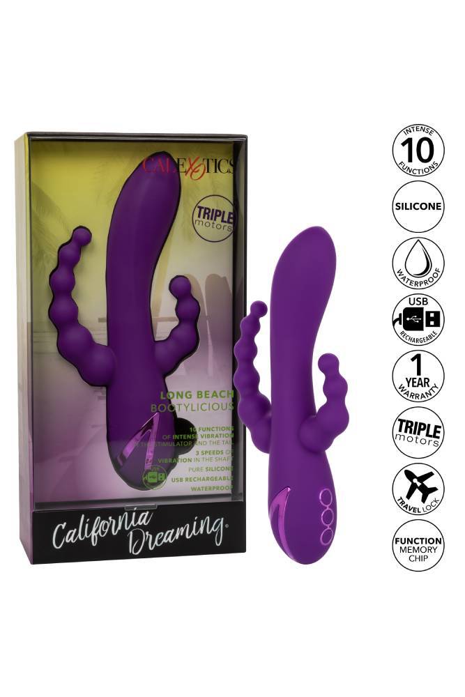 Cal Exotics - California Dreaming - Long Beach Bootylicious Triple Vibrator - Purple - Image 9