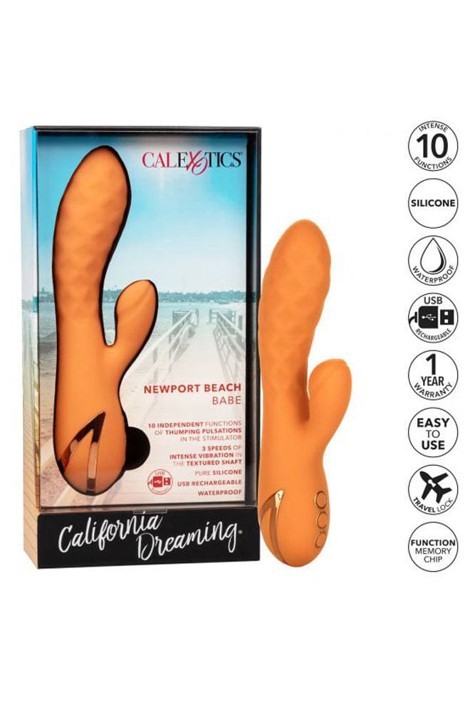 Cal Exotics - California Dreaming - Newport Beach Babe Dual Vibrator - Orange - Image 2