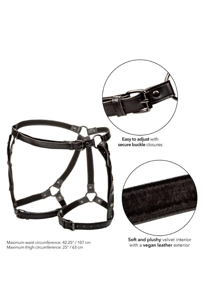 Cal Exotics - Euphoria Collection - Riding Thigh Harness - Plus Size - Black - Image 4
