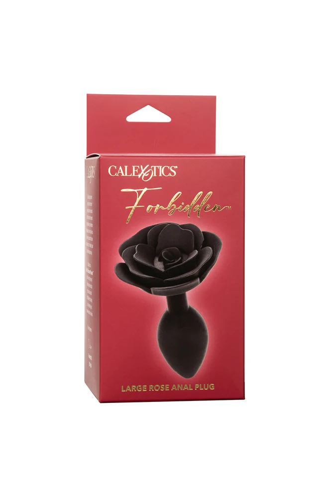 Cal Exotics - Forbidden - Large Rose Silicone Anal Plug - Black - Image 4