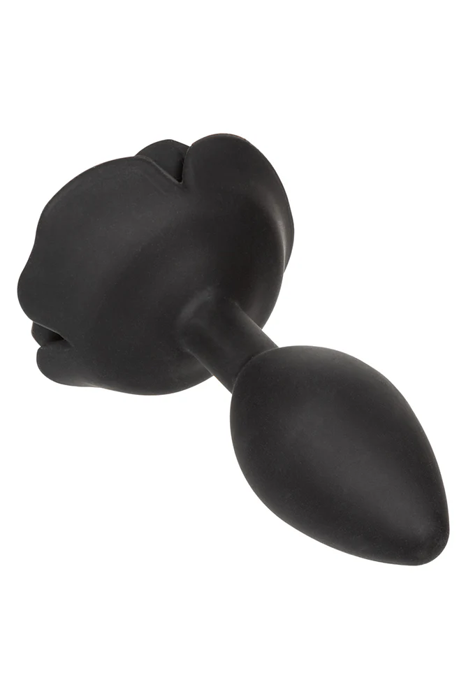 Cal Exotics - Forbidden - Large Rose Silicone Anal Plug - Black - Image 5