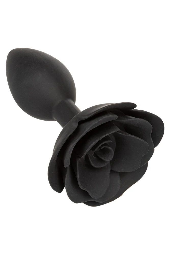 Cal Exotics - Forbidden - Large Rose Silicone Anal Plug - Black - Image 6