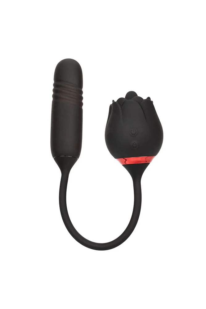 Cal Exotics - French Kiss - Romeo Lover Flickering and Thrusting Vibrator - Black