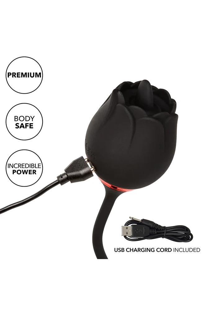 Cal Exotics - French Kiss - Romeo Lover Flickering and Thrusting Vibrator - Black - Image 11