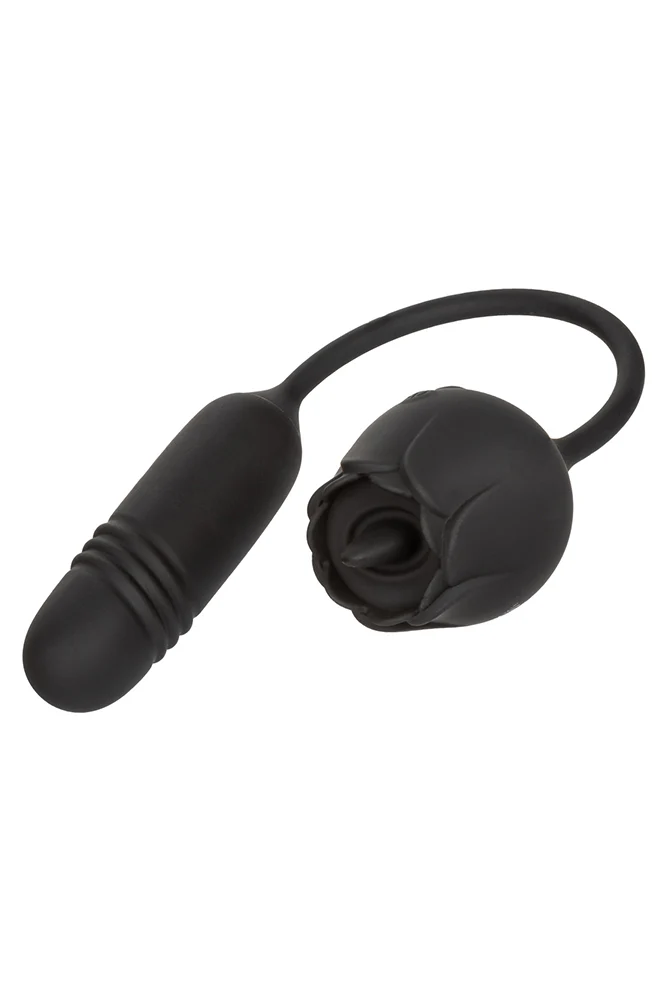 Cal Exotics - French Kiss - Romeo Lover Flickering and Thrusting Vibrator - Black - Image 2
