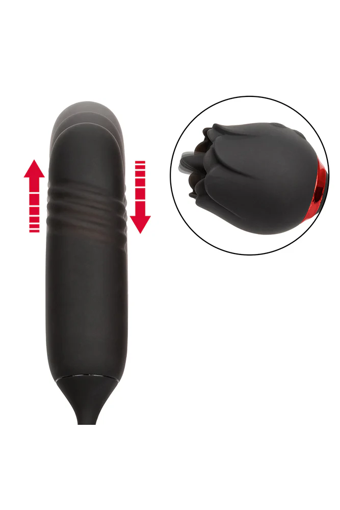 Cal Exotics - French Kiss - Romeo Lover Flickering and Thrusting Vibrator - Black - Image 3