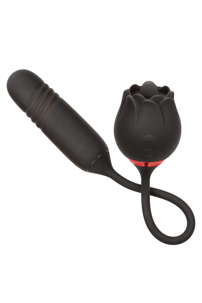 Cal Exotics - French Kiss - Romeo Lover Flickering and Thrusting Vibrator - Black - Image 7