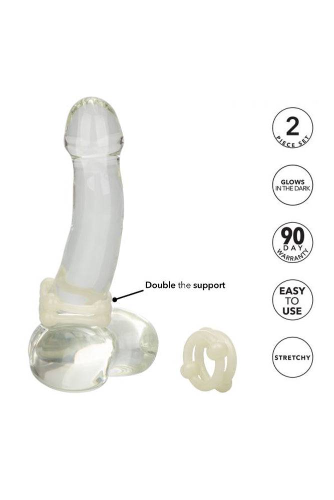 Cal Exotics - Island Rings Double Stacker Cock Rings - Glow in the Dark - Image 3