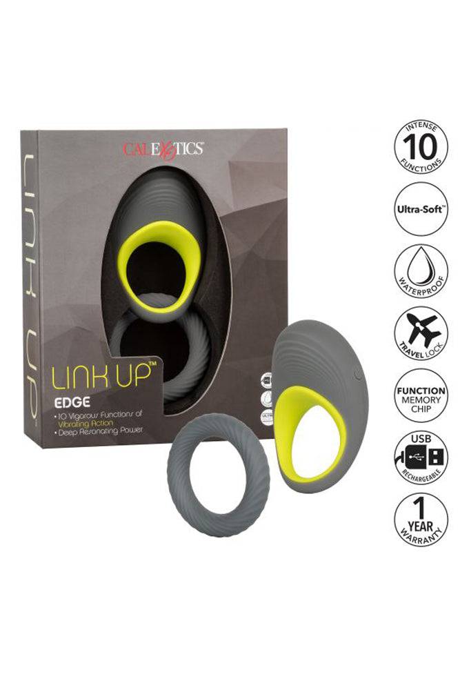 Cal Exotics - Link Up - Edge Vibrating Cock Ring Set - Grey - Image 2