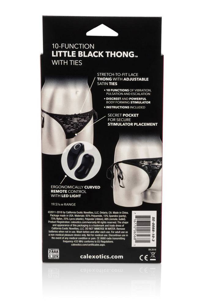 Cal Exotics - Little Black Thong - Remote Control Vibrating Thong - Black - Image 3