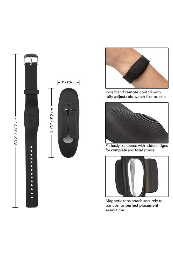 Cal Exotics - Lock-N-Play Wristband Remote Panty Vibrator - Black - Image 3