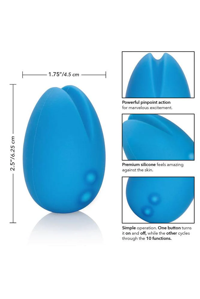 Cal Exotics - Mini Marvels - Silicone Marvelous EggCiter Vibrator - Blue - Image 3
