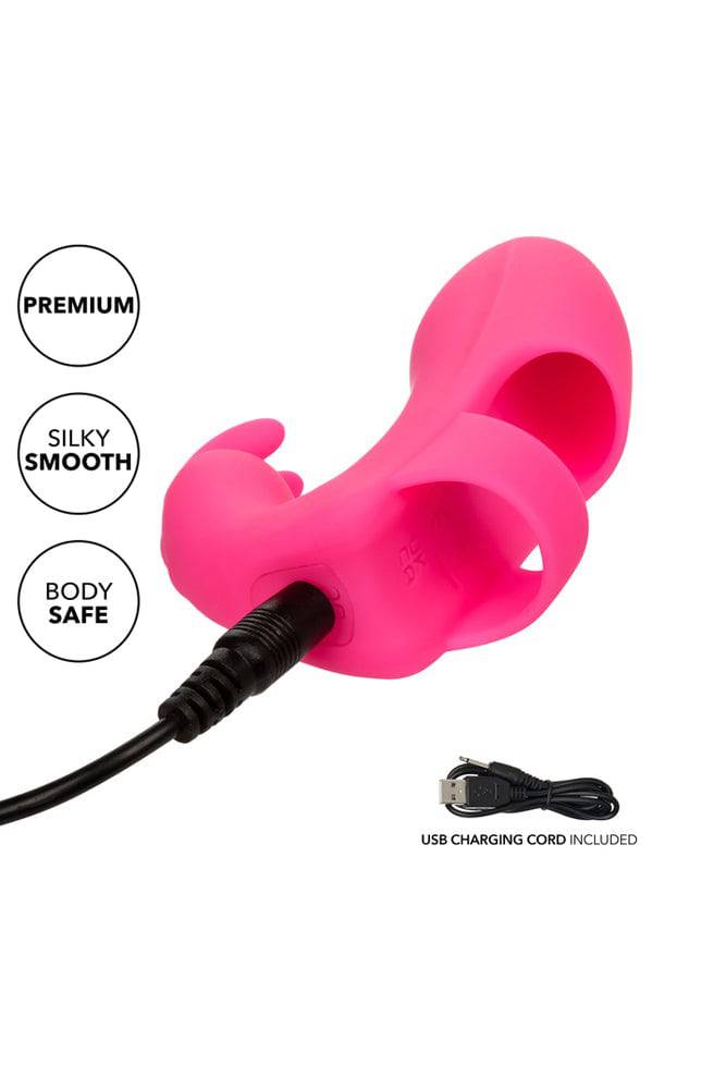 Cal Exotics - Mini Marvels - Silicone Marvelous Pleaser Finger Vibrator - Pink - Image 4