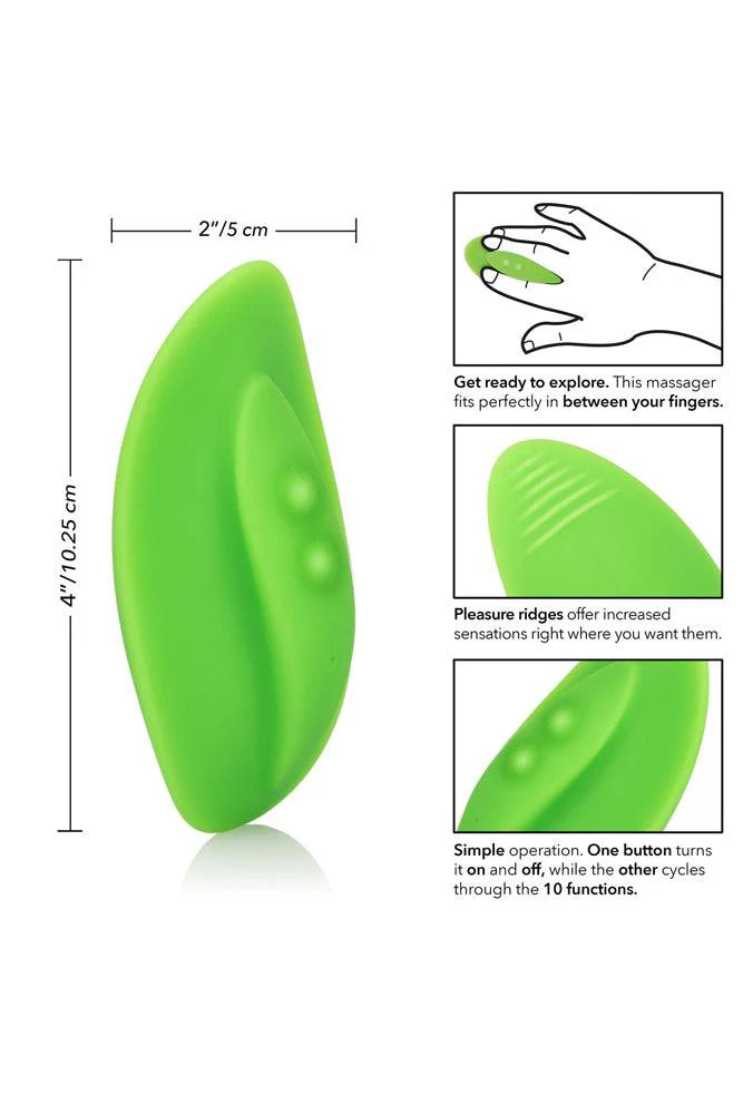 Cal Exotics - Mini Marvels - Silicone Marvelous Teaser Vibrator - Green - Image 9