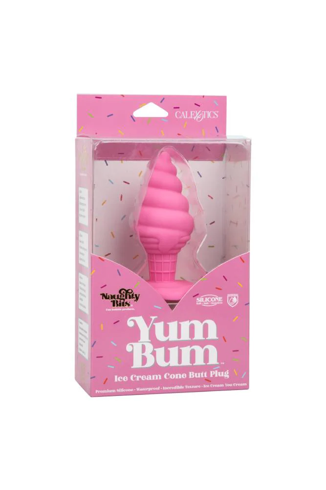 Cal Exotics - Naughty Bits - Yum Bum Ice Cream Cone Butt Plug - Pink - Image 3