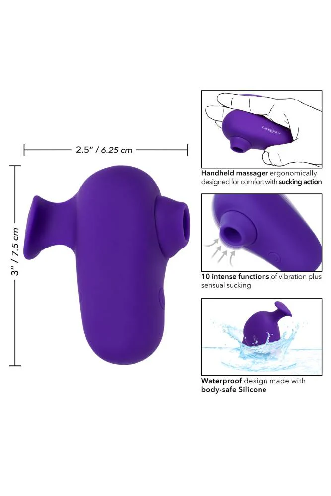 Cal Exotics - Neon Vibes - Kissing Clitoral Suction Vibrator - Purple - Image 4