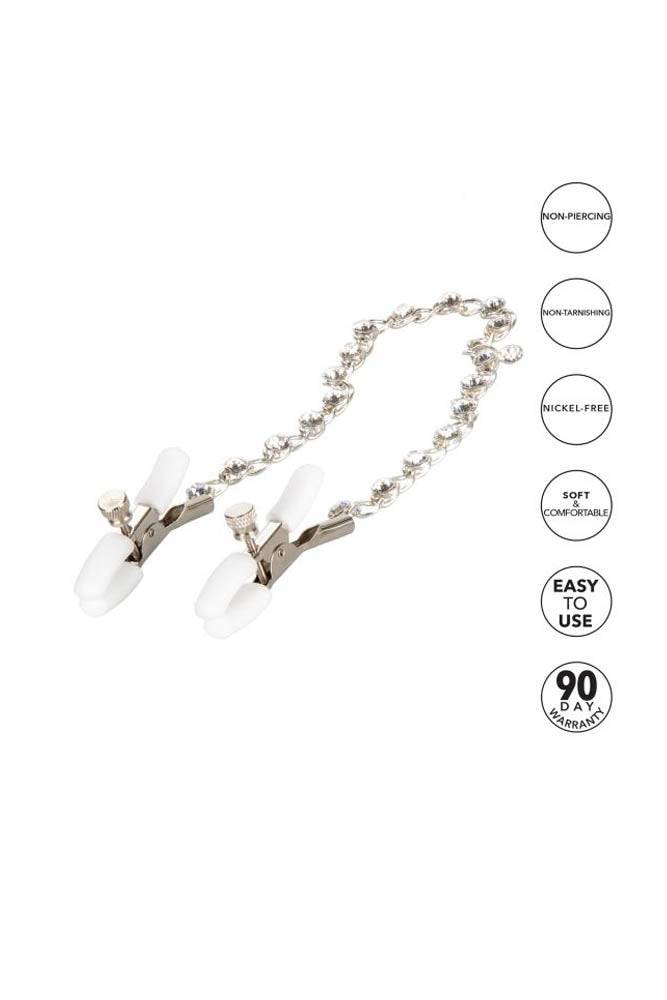 Cal Exotics - Nipple Play - Crystal Chain Nipple Clamps - Image 4