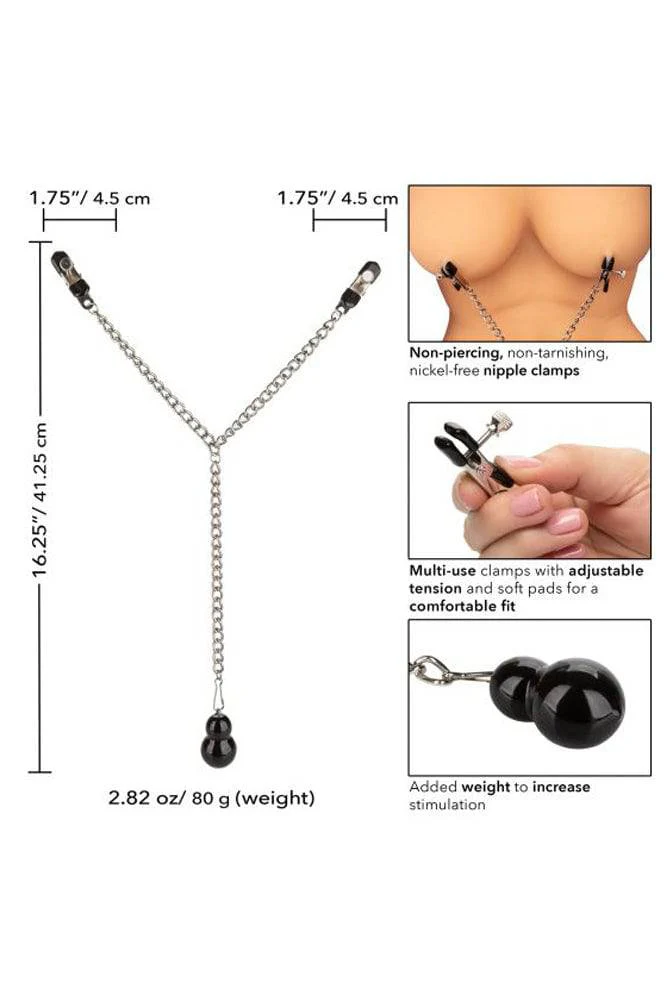 Cal Exotics - Nipple Play - Weighted Dual Tier Nipple Clamps - Image 3