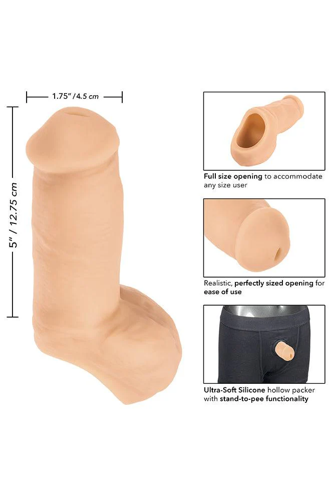 Cal Exotics - Packer Gear - 5 Inch Ultra - Soft Silicone STP Packer - Beige - Image 6